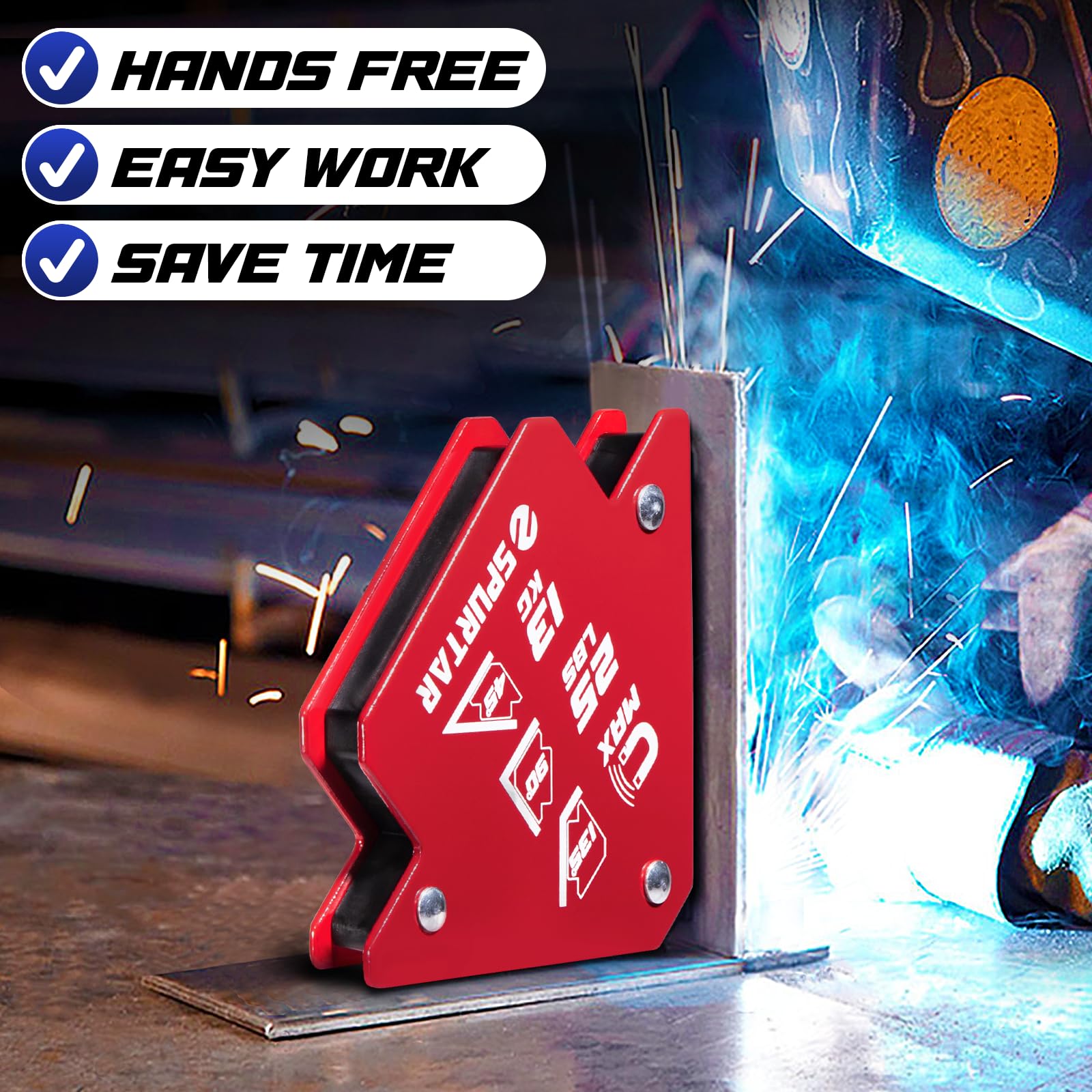 英12” Magnetic (4) Your Pain OVEROUT0412 OverOut /00250 33-44LB Switchable Arrow Welding Magnet, versatile angles for 45